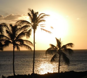 and the view from our balcony (lanai) at sunset