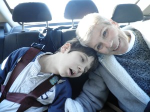 Jonah, leaning into grandma