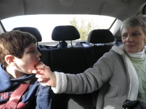 he thinks grandma's hand is a teether