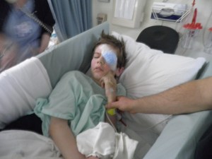 waking up right after the operation