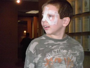 walking into the eye doc office